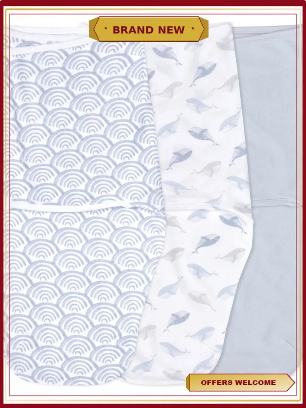 No Zip Swaddle Wraps 3-Pack, 0-3 Months, Newborn